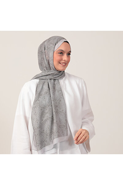 ipekistanbul Şal din mătase de bumbac - Model Mandala - Verde Argilă