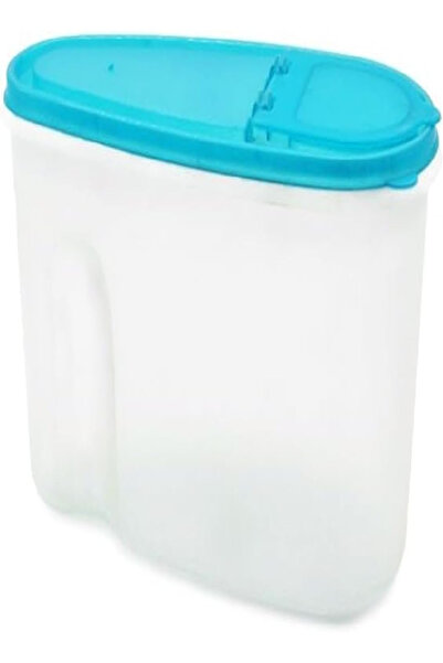 LTR TP501 Food Dispenser 1.5L – White/Blue Dry Food Storage Container