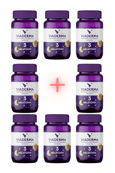 Viaderma Melatonin 3 Mg 60 Tablets Sleep Support Regulator Deep Sleep 8 Pack