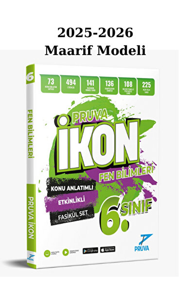 Pruva Akademi Pruva 6. Sınıf Fen Bilimleri İkon Konu Anlatımlı Etkinlikli Fas...