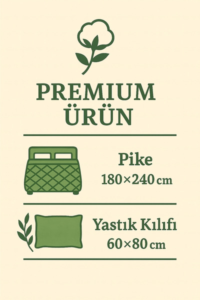 Evimcim Single Premium Pike Set Beige Color Elegant Design 100% Comfort and Elegance