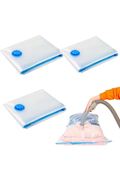 Flippy Set of 3 Vacuum Storage Bags for Clothes, Flippy, Different Sizes, Reu...