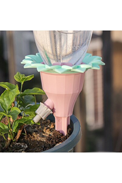 Flippy irrigation valve dripper set, flower design, adjustable speed, 16.8 x 9 cm, pink