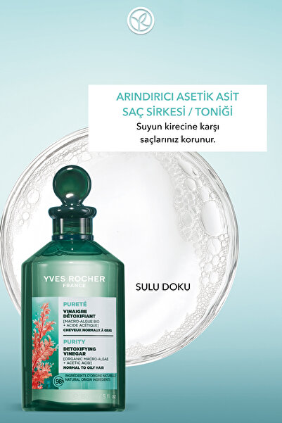 Yves Rocher Arındırıcı Asetik Asit Saç Sirkesi ve Toniği - Yağlı Saçlar / Purete -Vegan -150ml