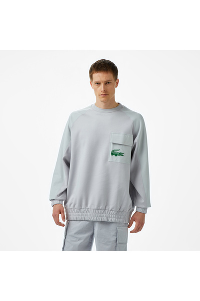 Lacoste House of SuperStep x Erkek Gri Sweatshirt