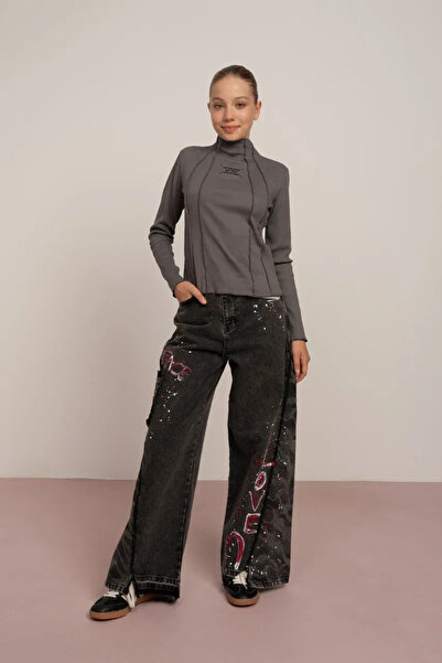 LOCO LOCO Bluză cu broderie pentru fete 7824