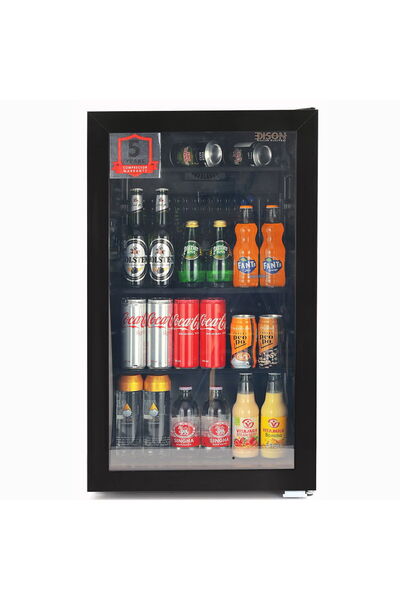 Edison Mini Bar Refrigerator Edison, 91 Liters, 3.2 Feet - Black