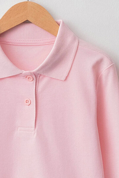 e-çocuk Σχολικό μπλουζάκι Unisex με μακρυμάνικο γιακά πόλο από βαμβάκι - 2309