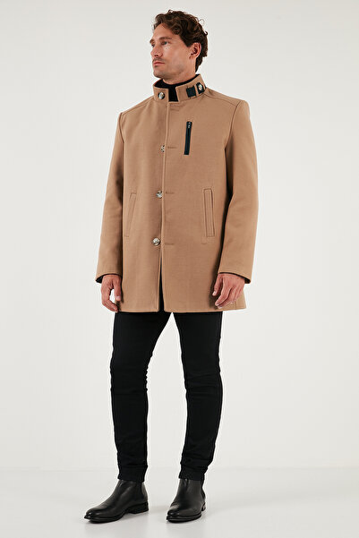 Buratti Ανδρικό παλτό Slim Fit με κουμπιά και ψηλό γιακά 5840099