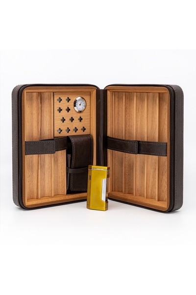 Parmida Deri Kaplama Seyahat Humidor