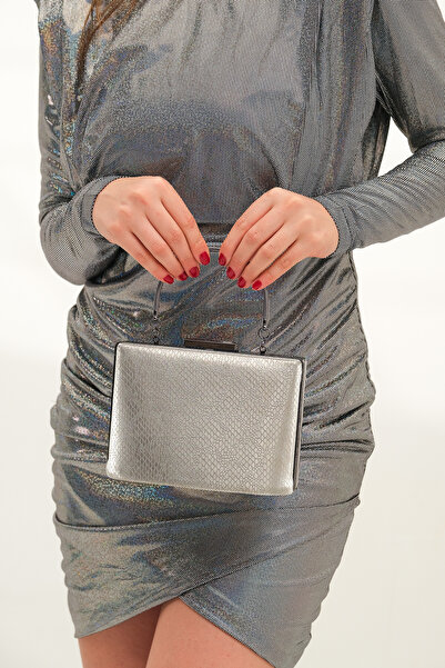 ROZA CANTA Platinum Snake Women's Evening Dress Night Portfolio Bag