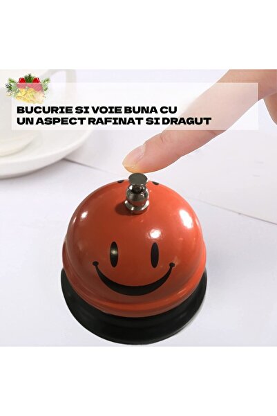 Flippy Multifunctional Metal Bell, Flippy, Orange, 7.5x7.5x6.5 cm, Reception, Restaurant, Cafes