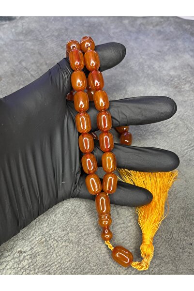 Mos Tespih Large Size High End Rope Tasseled Crimping Amber Prayer Beads