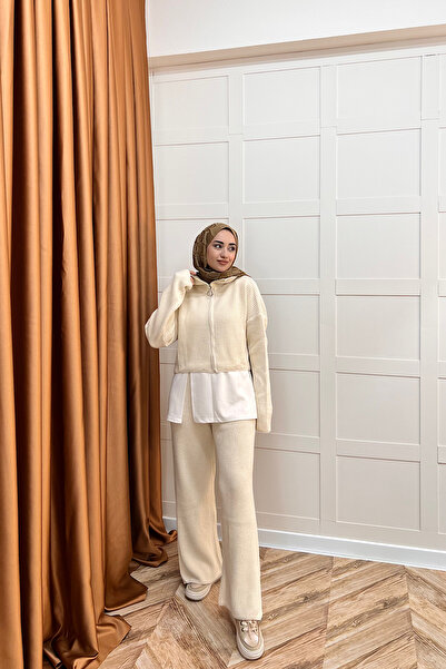 Stilife Aura Üçlü Triko Takım Taş