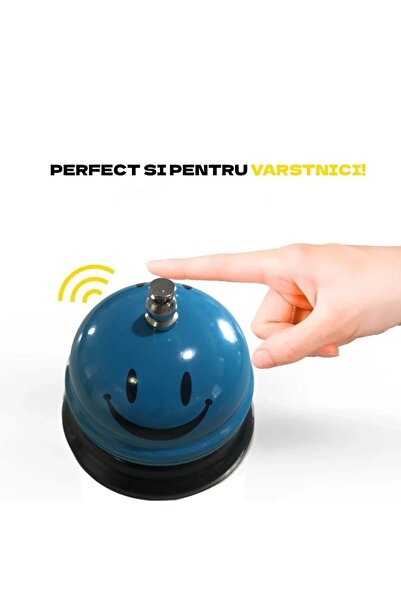 Flippy Πολυλειτουργικό Μεταλλικό Κουδούνι, Flippy, Ανοιχτό Μπλε, 7,5x7,5x6,5 εκ., Υποδοχή, Εστιατόριο