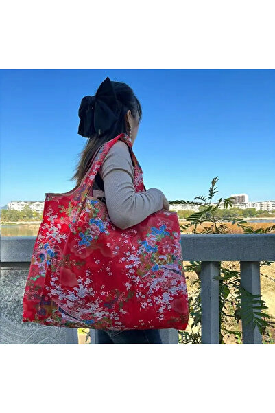TATA CRAFT Large Foldable Cloth Shopping Bag Polyester Washable Bag