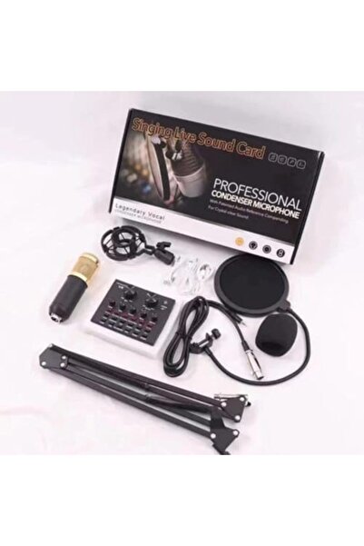 CFT Microphone Bundle with V8 Sound Card for Live Streaming, Podcasting, Studio Recording - BM-800 Mic K