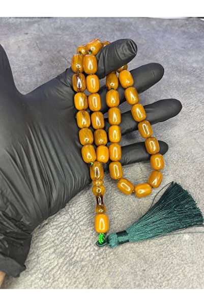 Mos Tespih Large Size High End Rope Tasseled Crimping Amber Prayer Beads