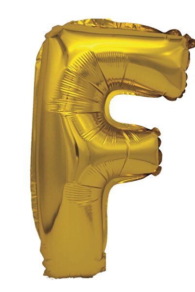 SDX Market Balon folie metalizată aurie, Mirific Party, Litera F, 80 cm, Auriu