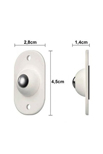 Flippy Set of 16 Universal Self-Adhesive Furniture Wheels, Flippy, 360° Rotation, ABS, White