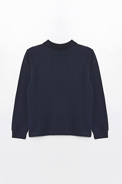e-çocuk Unisex Long Sleeve Polo Neck Cotton School Tshirt - 2309