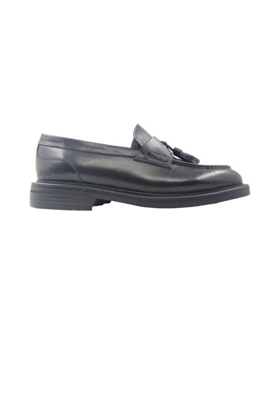 Oneka Shoes Men's Casual Loafer Tasseled Black Napa 420525Bv1653