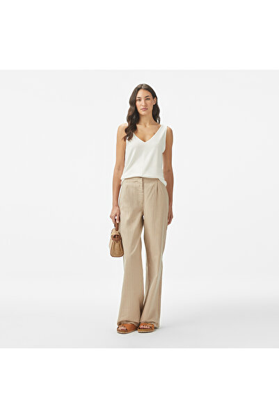 Nautica Kadın Bej Regular Fit Pantolon