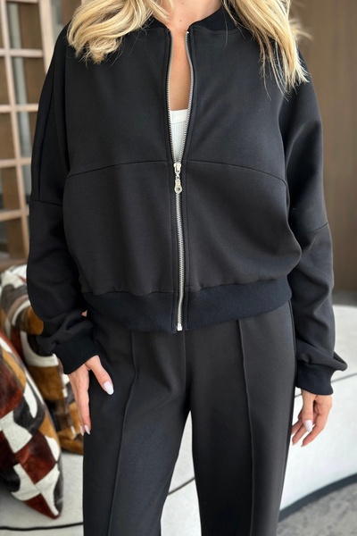 Laluvia Black Nora Tracksuit Set - 8001