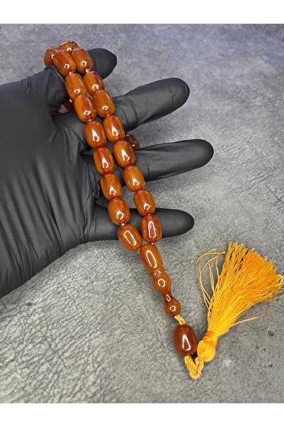 Mos Tespih Large Size High End Rope Tasseled Crimping Amber Prayer Beads