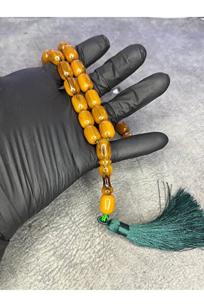 Mos Tespih Large Size High End Rope Tasseled Crimping Amber Prayer Beads