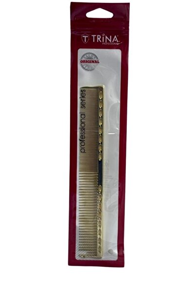 Trina Αλουμινένια χτένα μαλλιών Premium 19,5 cm Χρυσοκίτρινο Χρώμα