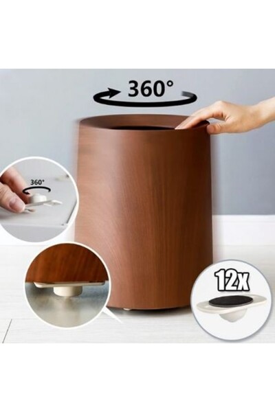 Flippy Set of 16 Universal Self-Adhesive Furniture Wheels, Flippy, 360° Rotation, ABS, White