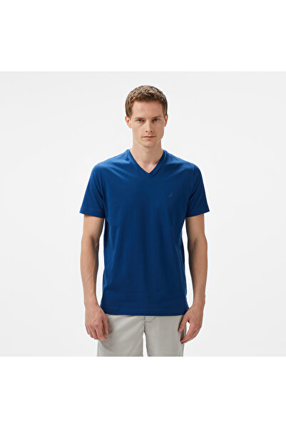Nautica Erkek Mavi Regular Fit T-shirt