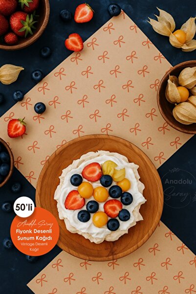 Anadolu Saray ورق منقوش عتيق مع طباعة فيونكة ذاتية الصنع |   50 ورقة عرض منقوشة