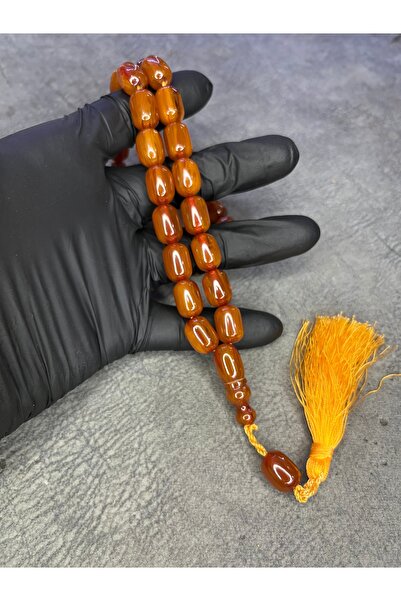 Mos Tespih Large Size High End Rope Tasseled Crimping Amber Prayer Beads