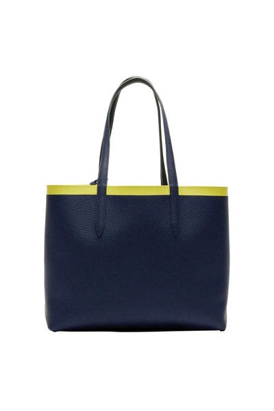 Lacoste Anna Reversible Contrast Band Coated Canvas Tote Bag