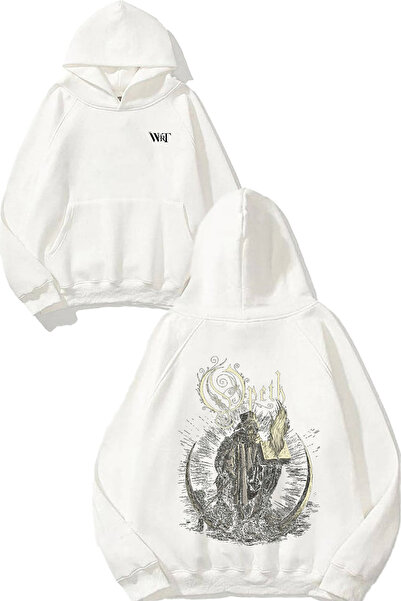 THEWERT Φούτερ με στάμπα Opeth 2 Design με λευκή κουκούλα