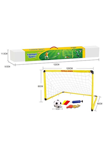 Flippy Football Goal Set for Kids, Flippy, 80x120 cm, Ball, Cards, Pump, Whistle, Interactive, Fun, Yellow