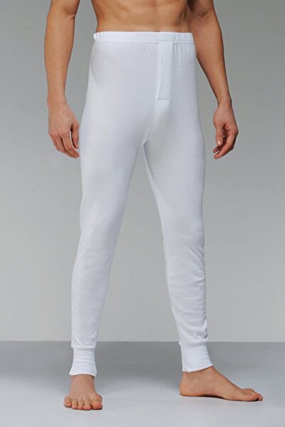 Eng Erkek Interlok Uzun Beyaz Külot 0430