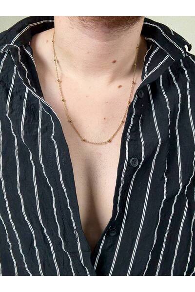 Arvens Erkek Gold Kalın Zincir Paslanmaz Çelik Kolye Renk Atmaz Solma Yapmaz Unısex Solmaz Kombinlenebilir