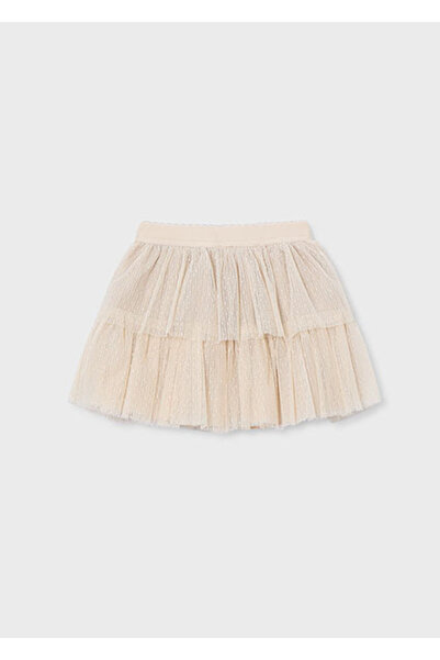 MAYORAL Beige Girl's Tulle Skirt 4906
