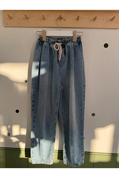 kidstalya Beli Lastikli Baloon Jean