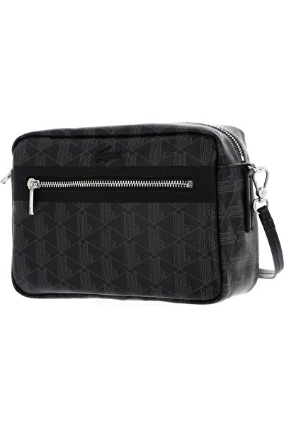 Lacoste Shoulder Bag Zel Shoulder Bag Monogram Noir Gris Black