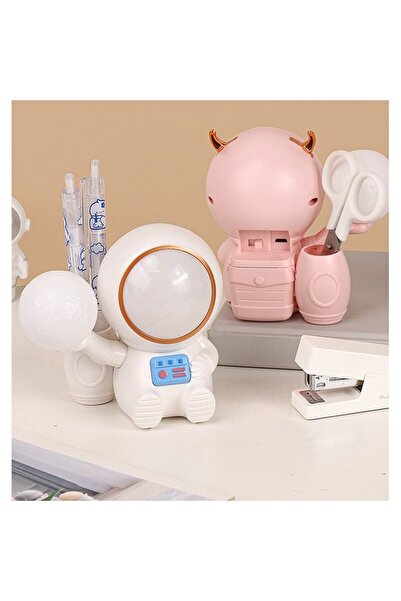 Flippy 2-in-1 Night Lamp with Sharpener and Storage, Astronaut Model, USB, ABS, 12x7x11 cm, LED, Mul