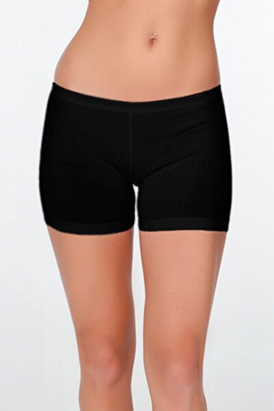 Eng Kadın Elastanlı Kısa Siyah Şort 627