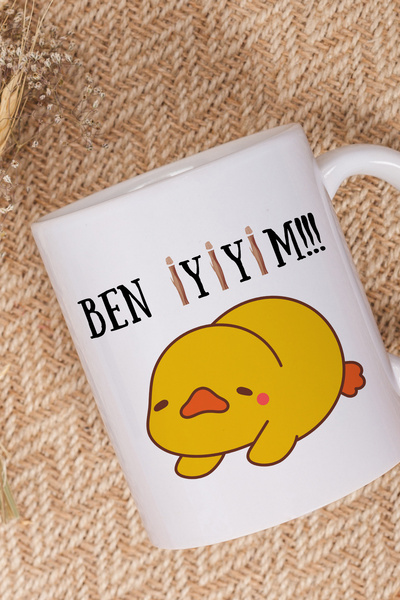 qoeuyl boutique I'M Fine Duck Printed Funny Birthday Gift Fun White Mug Cup