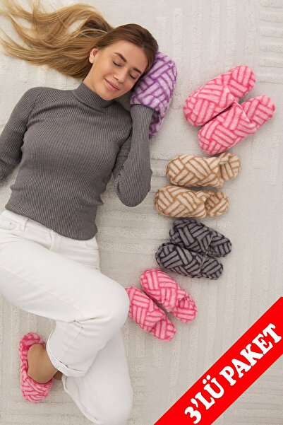 Moda Frato Pack of 3 Terra Indoor Women's Slippers Home Slippers