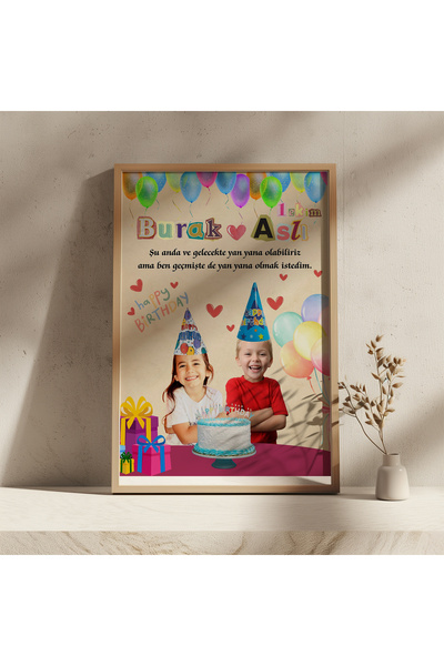 CKA Tasarım Çocukluk FotoğrafI Birleştirme Kolaj Tablosu, Kişiye Özel Çocukluk Anı Tablosu, Sevgiliye Hediye