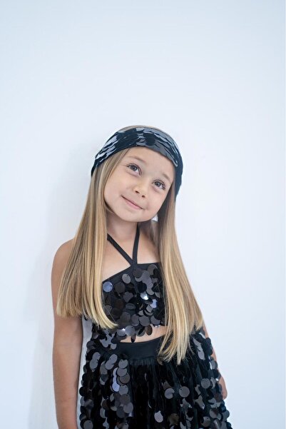 mon icone Black Sequin Detailed Set