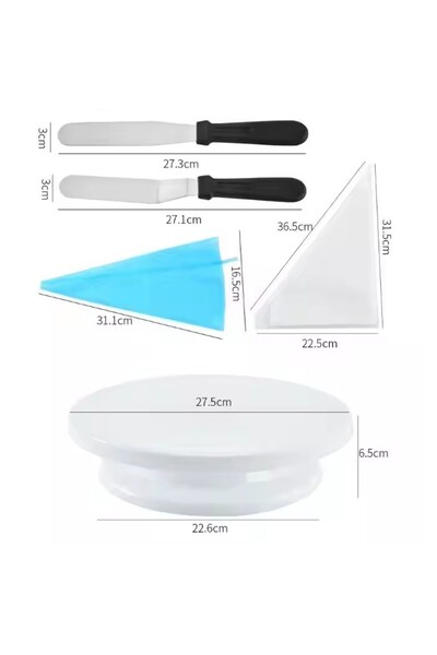 Flippy 55-Piece Cake Decorating Tool Set, Plastic and Stainless Steel, Multicolor